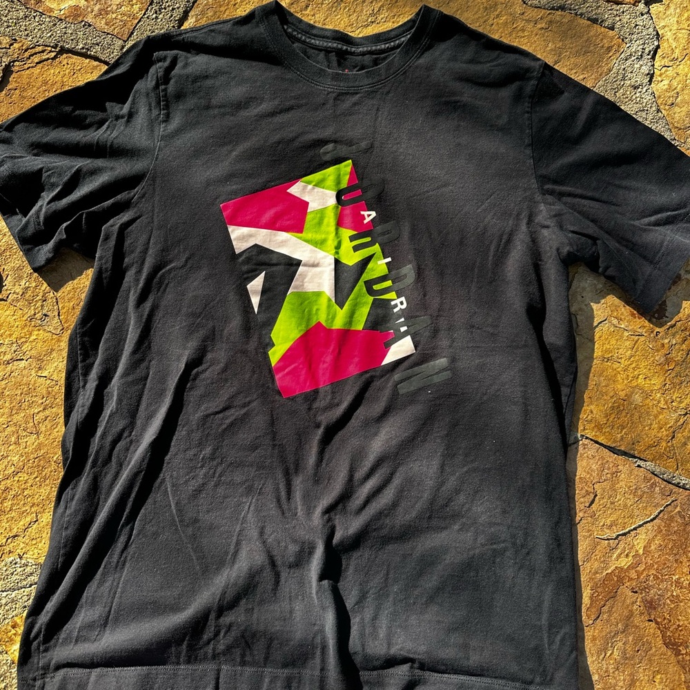 Jordan Retro Tshirt Black Mens Size Large